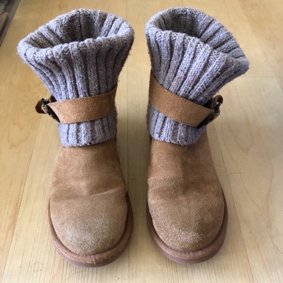 UGG Cambridge Boots Lined Knit Chestnut 7 - Picture 3 of 8